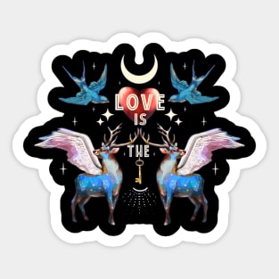 Love is the key Sticker